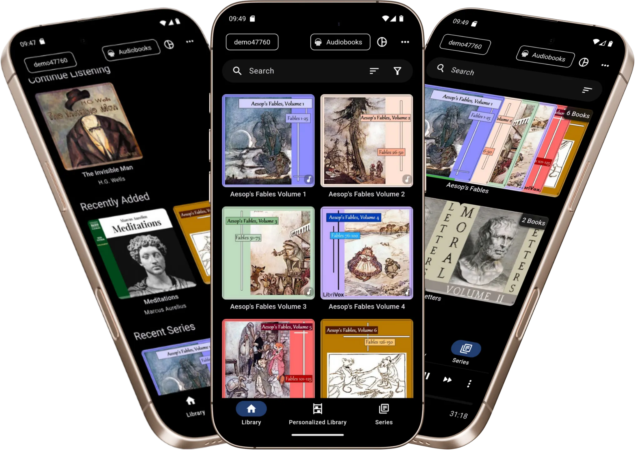 Buchable Home Screen showing current audiobook